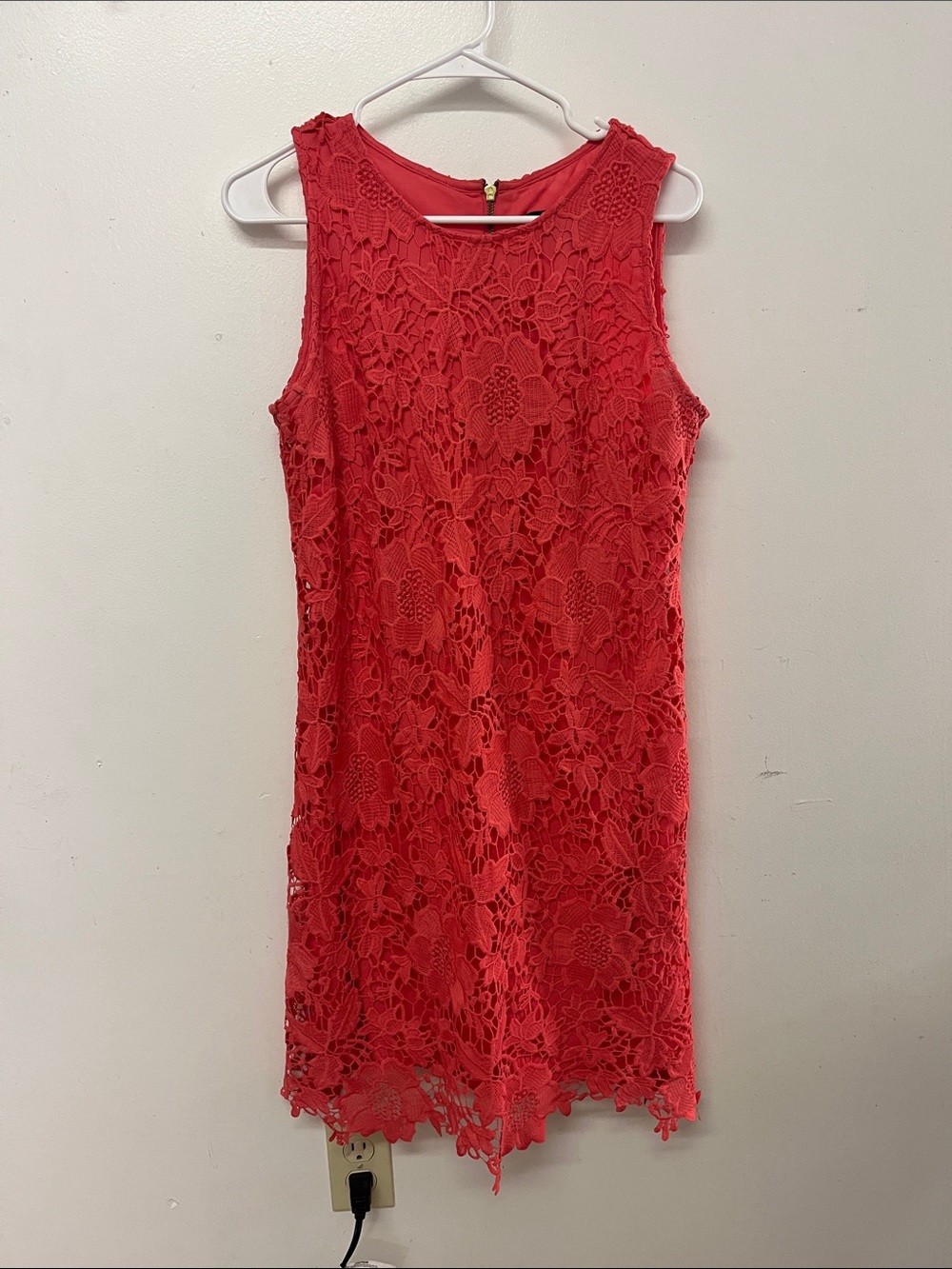 Ronni Nicole Coral Lace Sleeveless Mini Dress